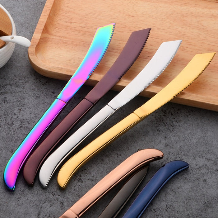 Stainless Steel Rainbow Steak Knife