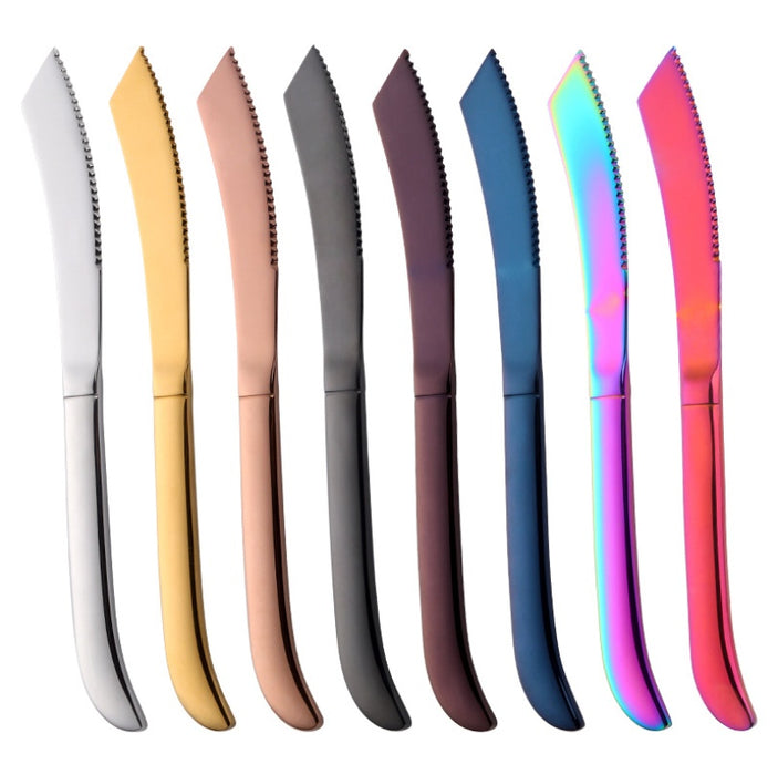 Stainless Steel Rainbow Steak Knife